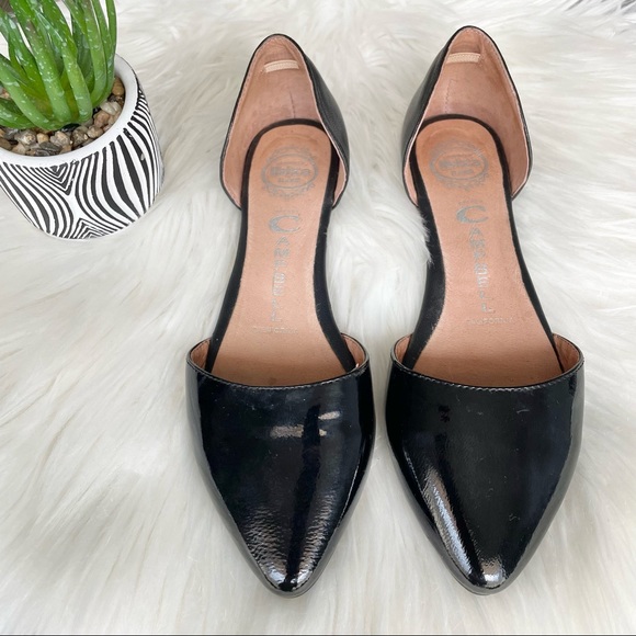 Jeffrey Campbell In Love D'Orsay Flats Black Leather Size 5 - Picture 2 of 8